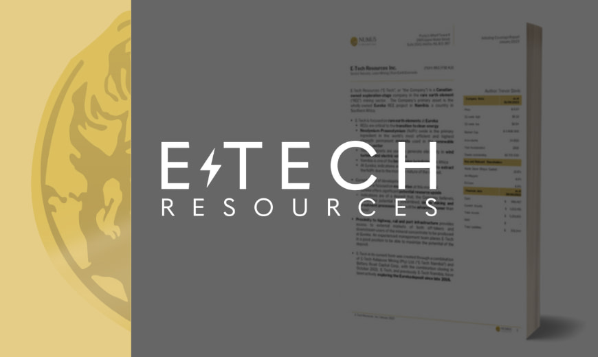 Jan 2023 E-Tech Resources Inc - Issuers Market Coverage Report - Numus Financial